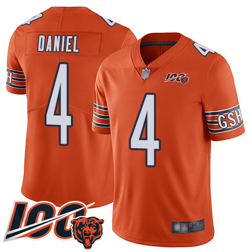 Chicago Bears Limited Orange Men Chase Daniel Alternate Jersey NFL Football #4 100th Season